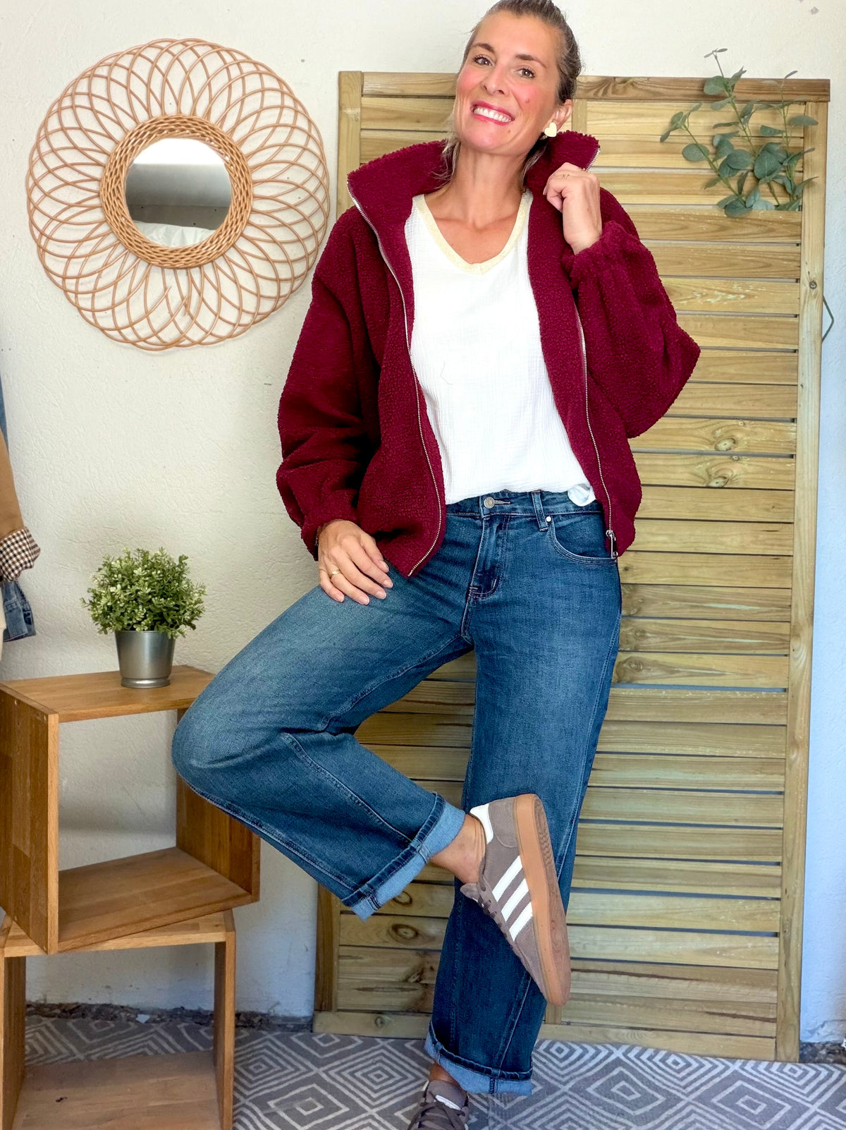 RÉASSORT PRÉVU DÉBUT NOVEMBRE • Pantalon Jean coupe barrel LÉON Bleu