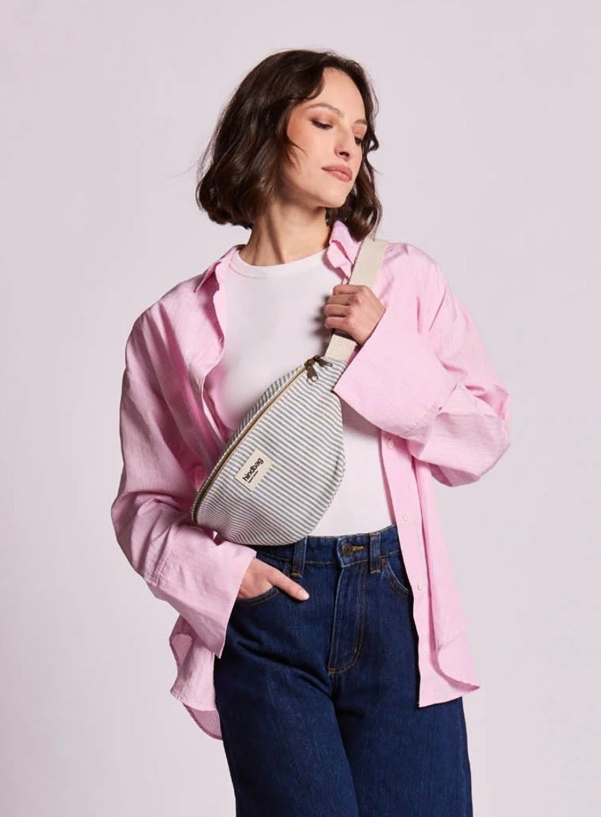 HINDBAG OLIVIA - Sac banane Rayures bleues