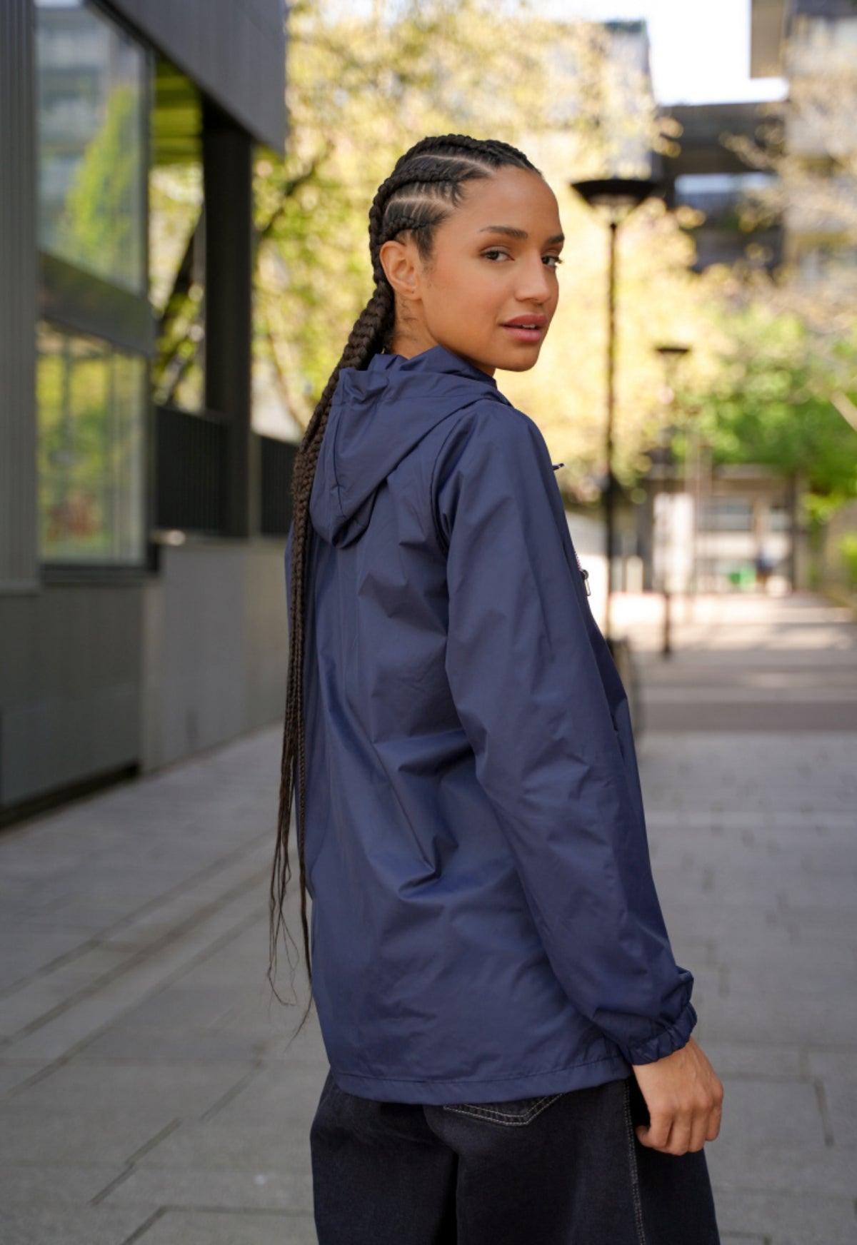 Imperméable mi-saison doublé SOLINE MI-LONG - Bleu marine - LAURA JO - FIN DE SÉRIE