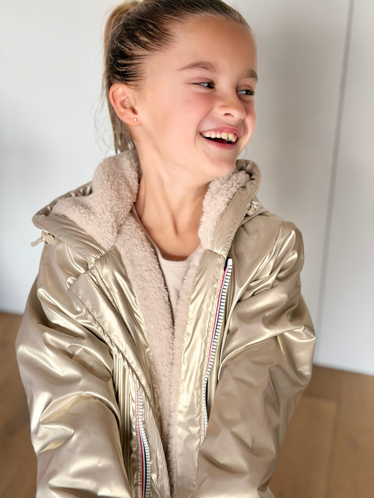 LAURA JO - Parka Imperméable mixte LOUIS.E KIDS Sherpa - Doré