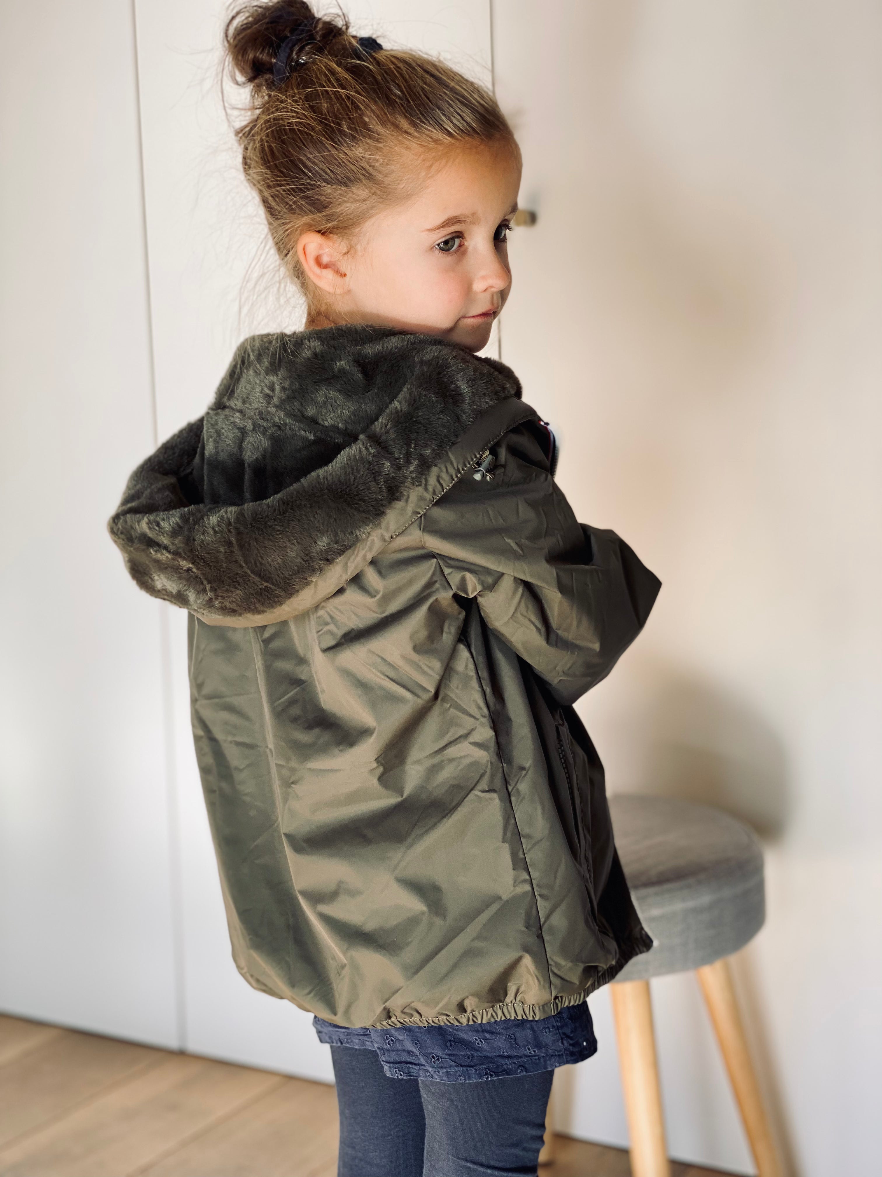 LAURA JO - Parka Imperméable mixte LOUIS.E KIDS fourré - Kaki