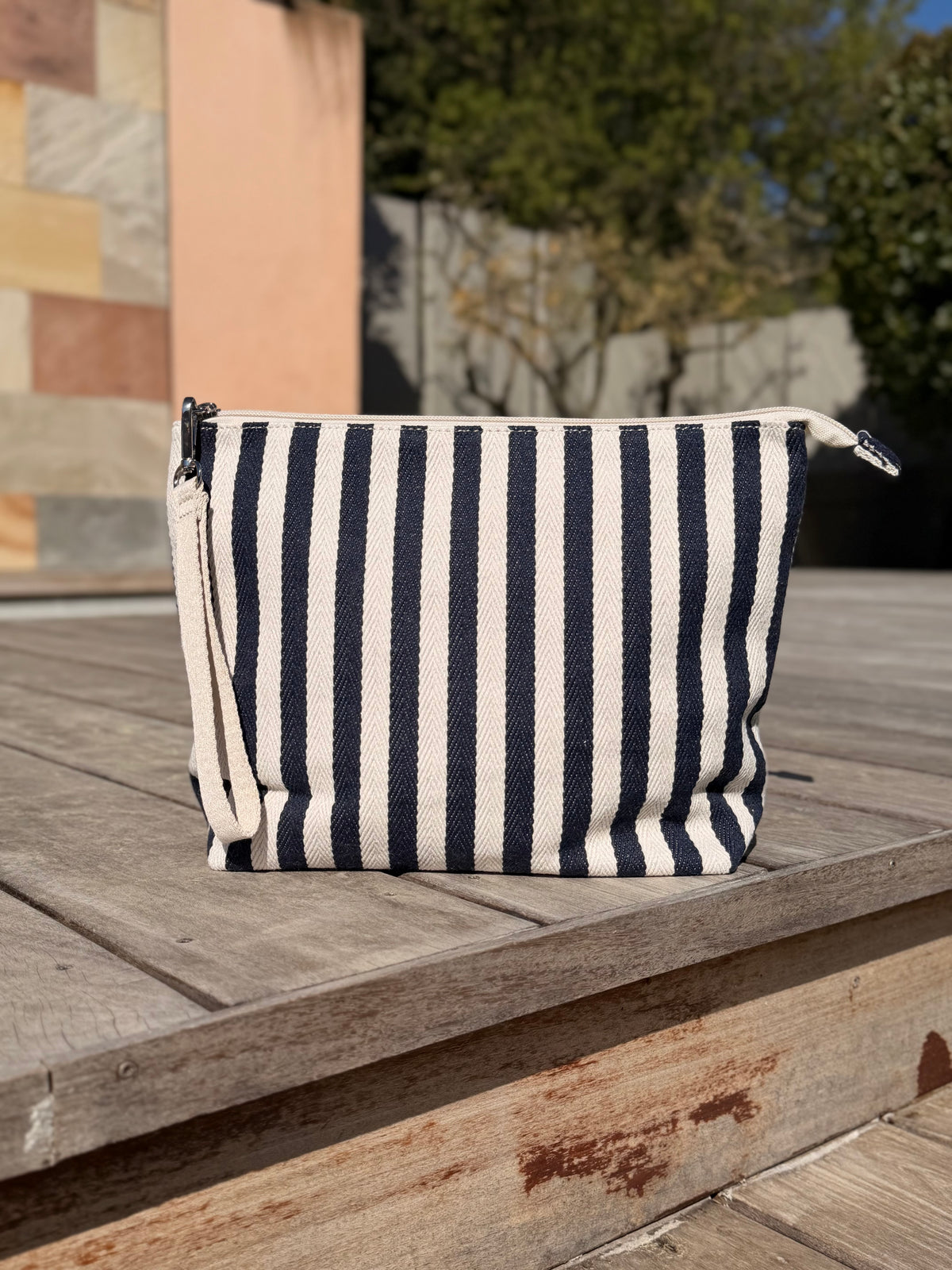 Pochette / Trousse de toilette rayée PAULINA