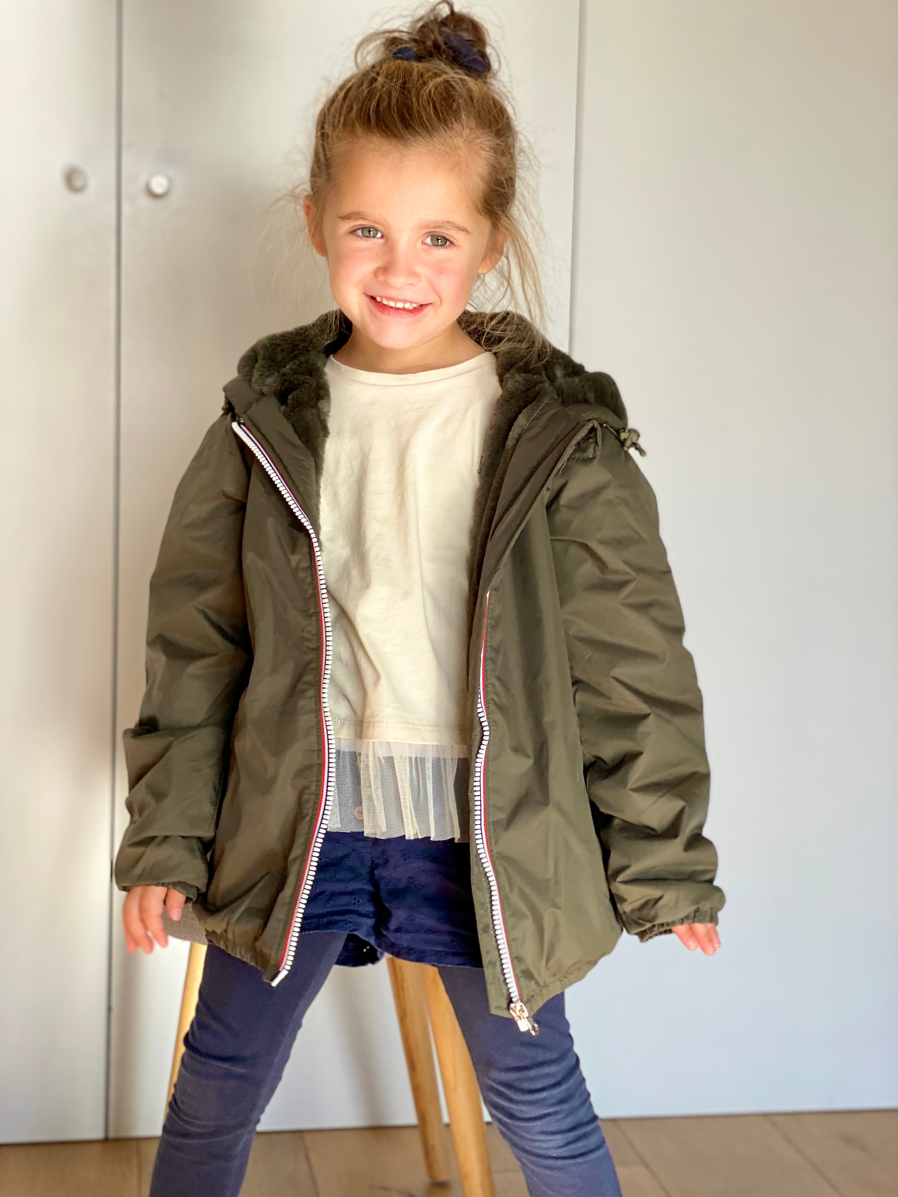 LAURA JO - Parka Imperméable mixte LOUIS.E KIDS fourré - Kaki