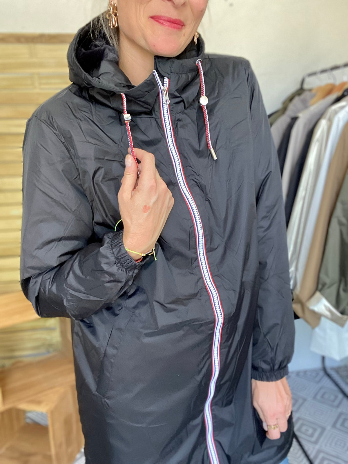 LAURA JO - Parka Imperméable THELMA LONG fourrée - Noir