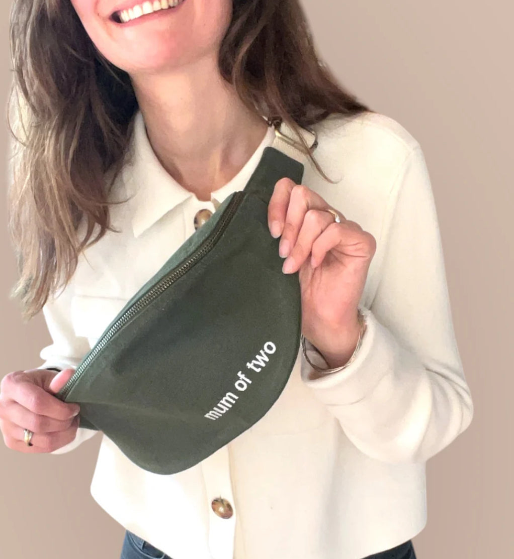 Sac banane en toile MUM OF - Kaki - FAMILY IMPACT STORIES - FIN DE SÉRIE