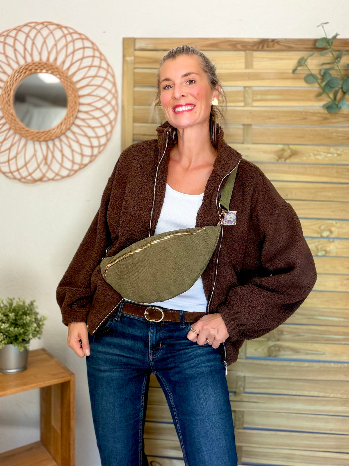 ⚡️ ARRIVAGE • Veste teddy Sherpa zippée LÉONIE Chocolat
