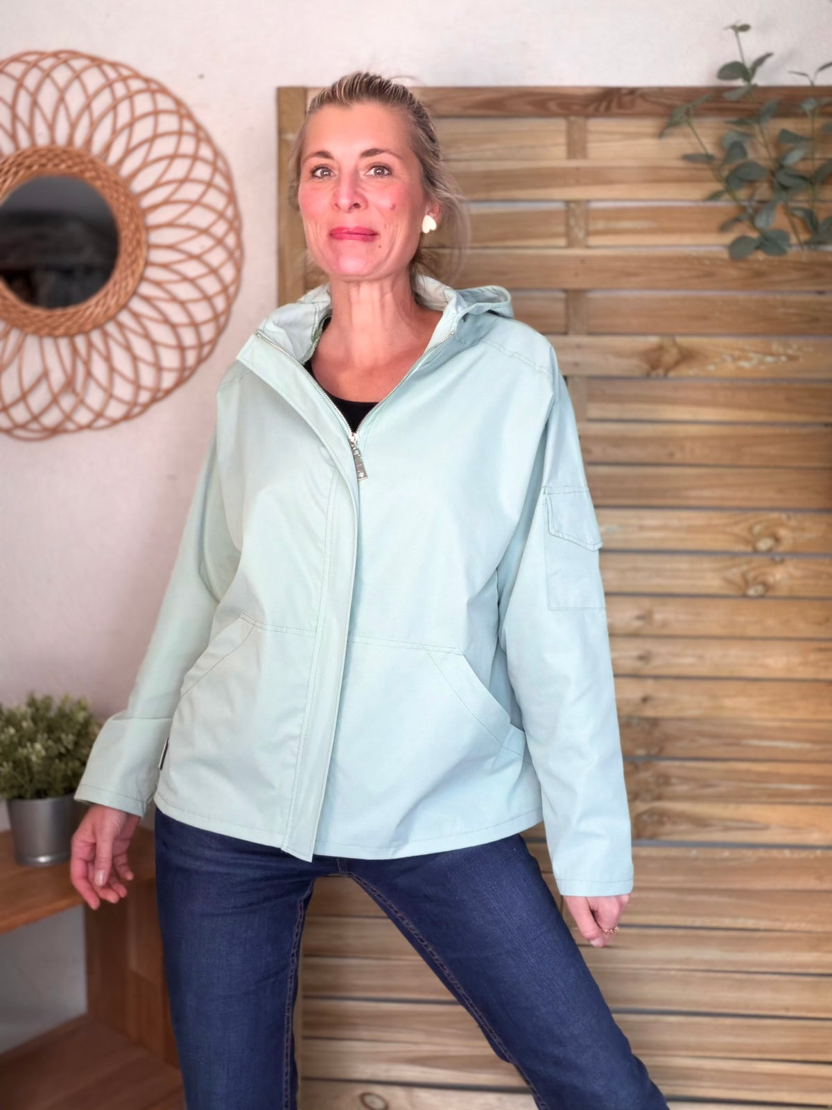 Veste Coupe vent court LIZZIE - Vert d’eau - FIN DE SÉRIE
