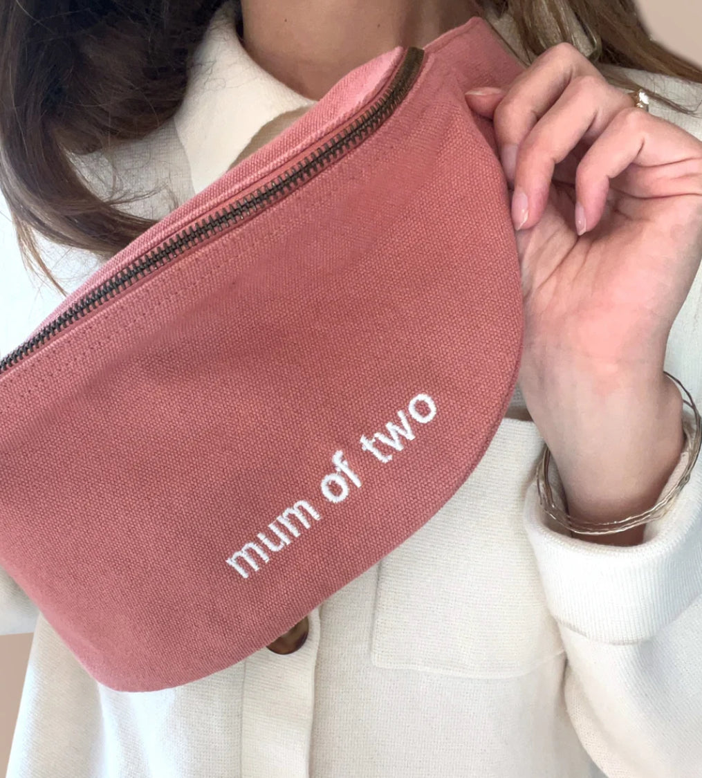 Sac banane en toile MUM OF - Rose - FAMILY IMPACT STORIES - FIN DE SÉRIE