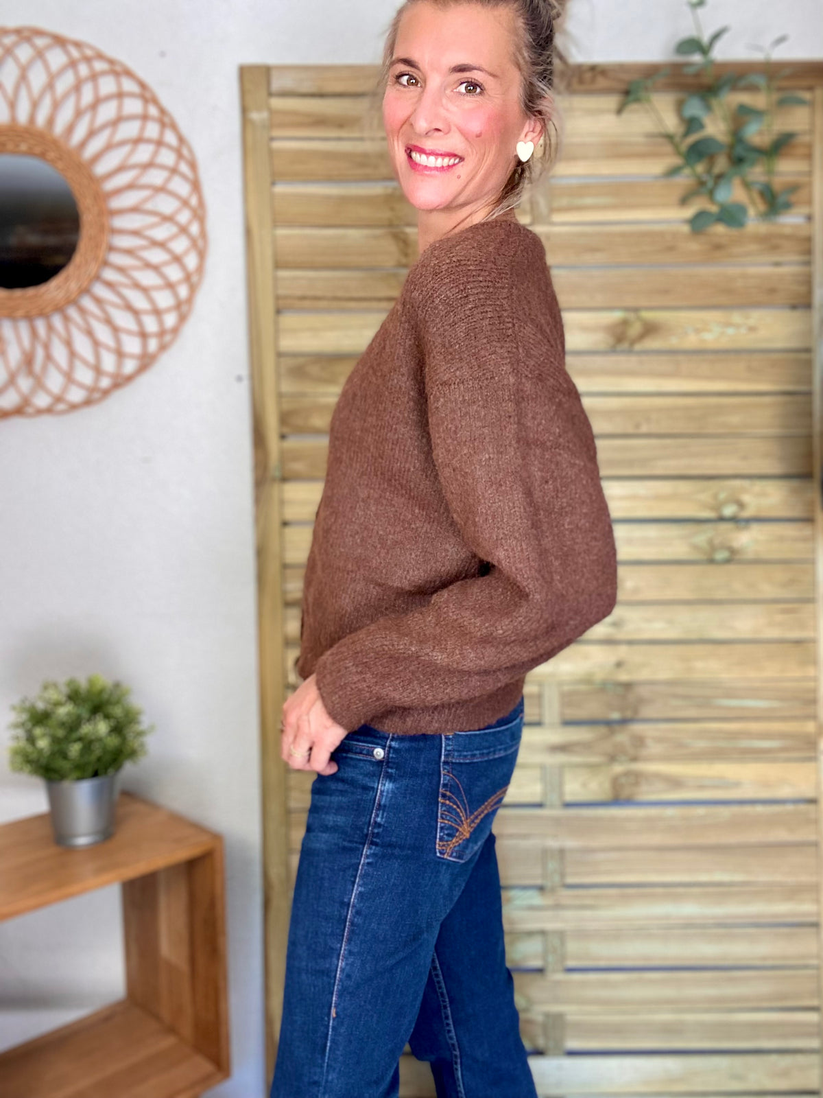 Gilet en maille SYDNEY - Café