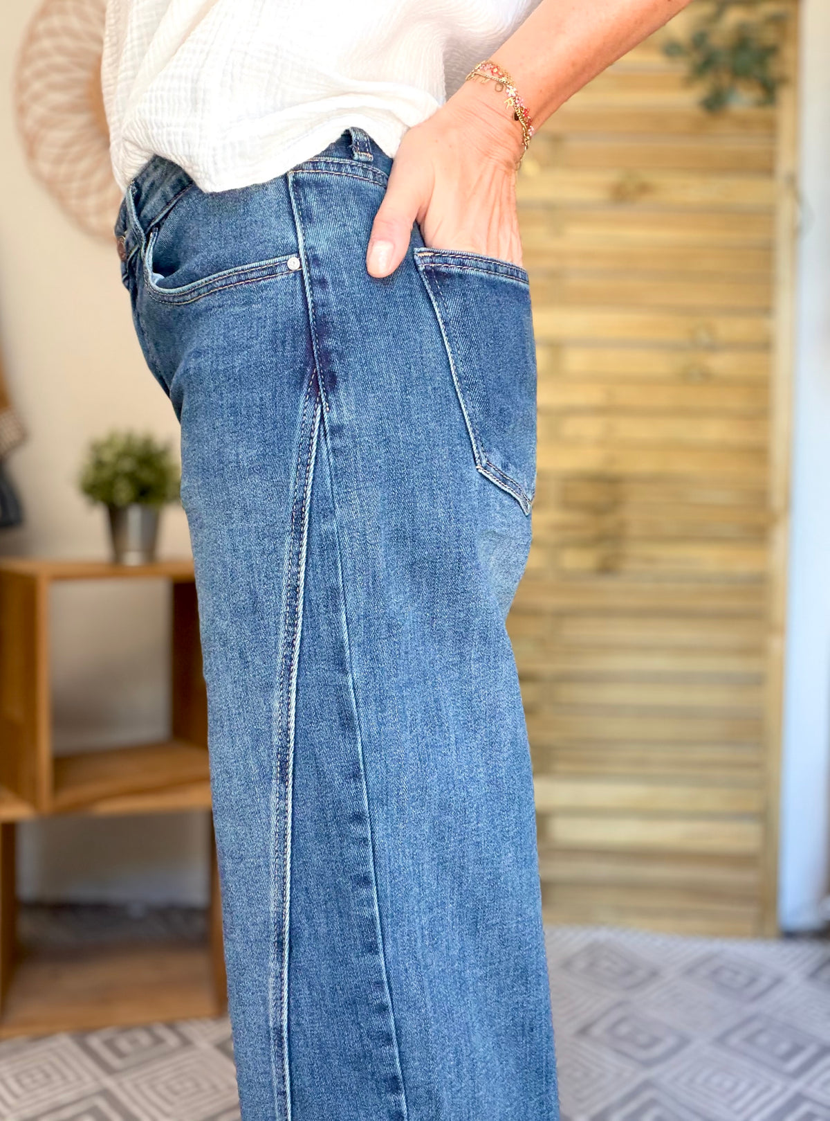 RÉASSORT PRÉVU DÉBUT NOVEMBRE • Pantalon Jean coupe barrel LÉON Bleu