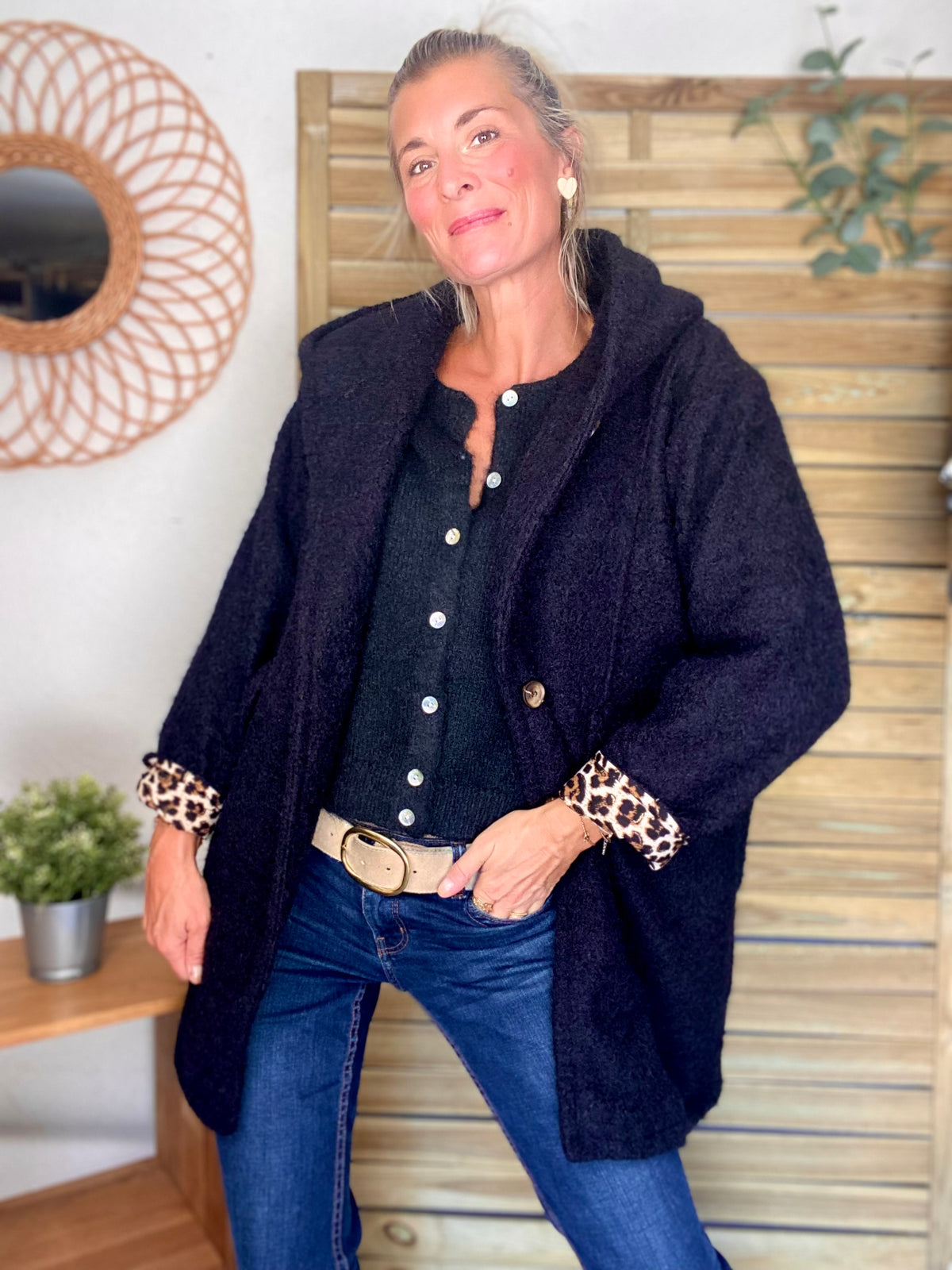 Gilet en maille MERYL - Noir