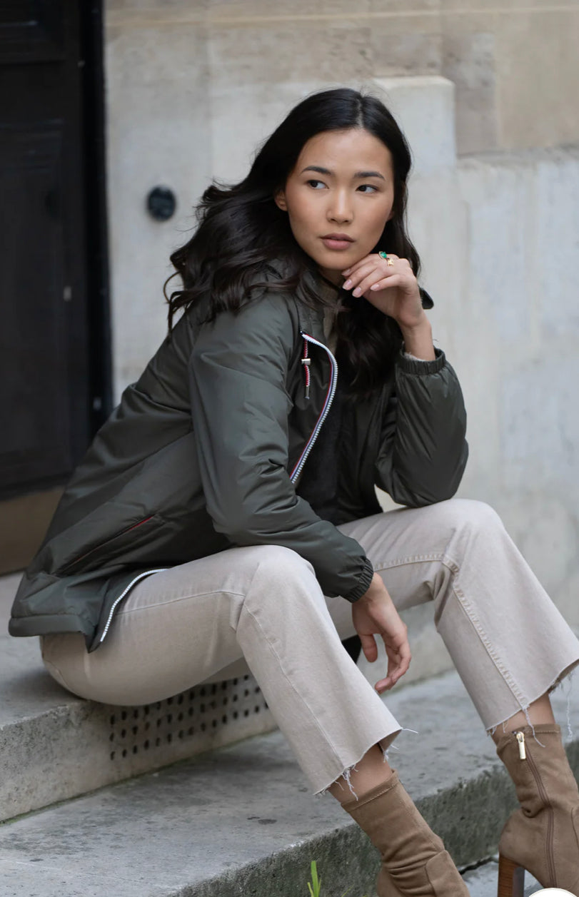LAURA JO - Parka Imperméable THELMA MI-LONG fourré - Kaki