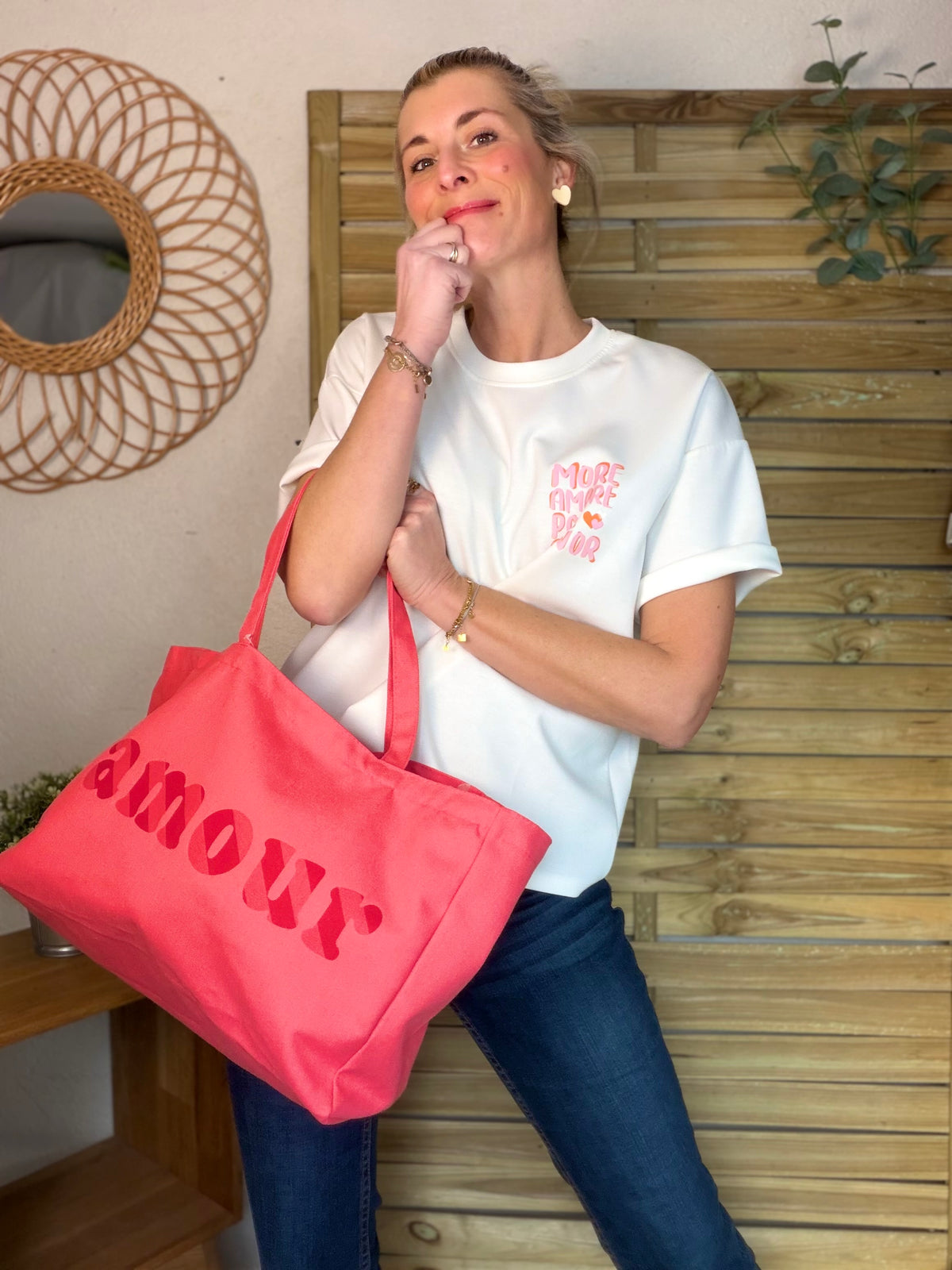 Grand cabas Tote bag uni amour BELLY