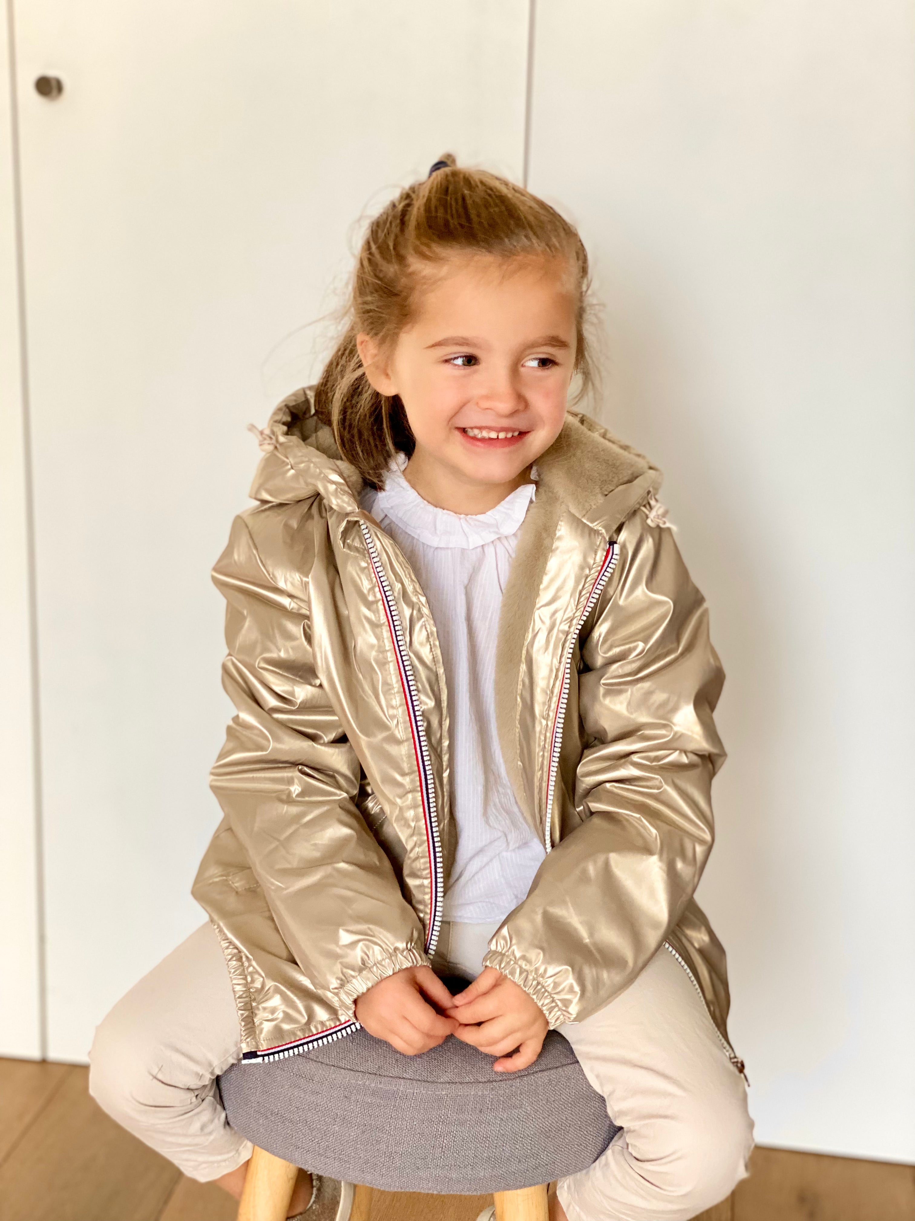 LAURA JO - Parka Imperméable mixte LOUIS.E KIDS fourré - Doré