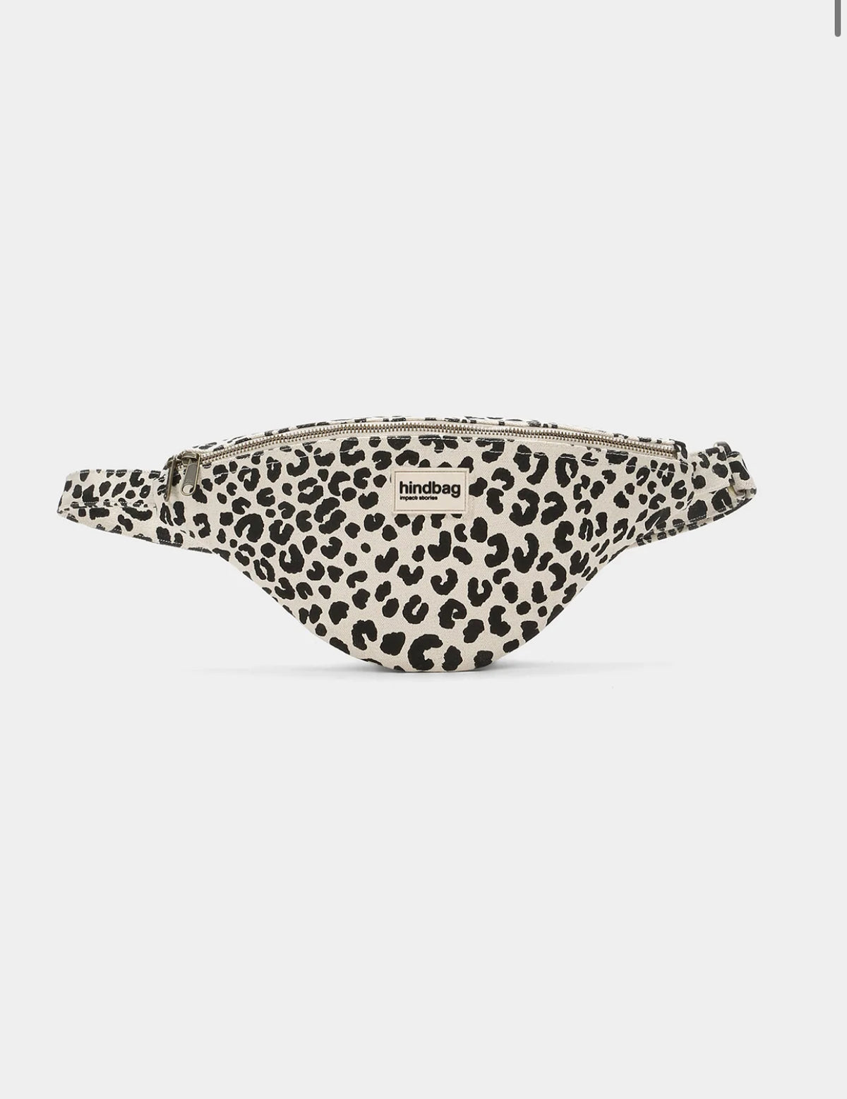 HINDBAG SASHA - Sac banane Léo Écru 🐆🤍