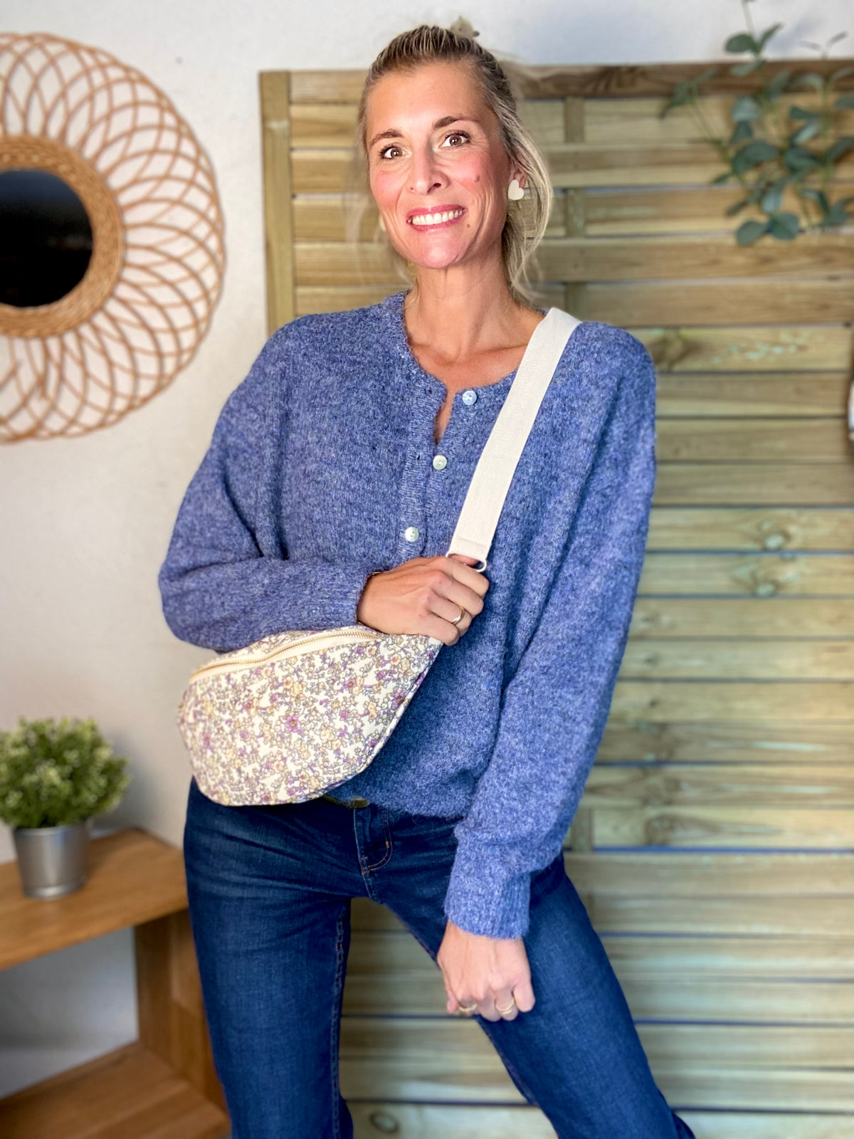 Gilet en maille MERYL - Denim