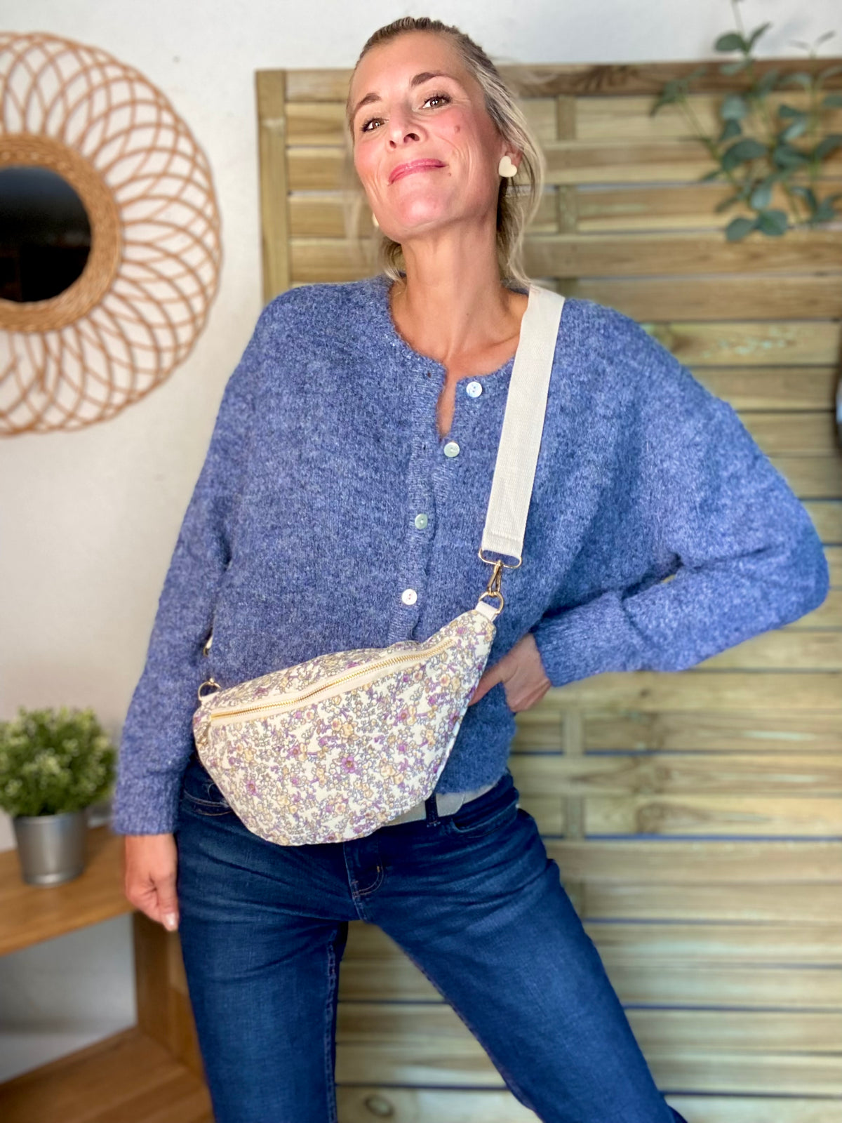 Gilet en maille MERYL - Denim