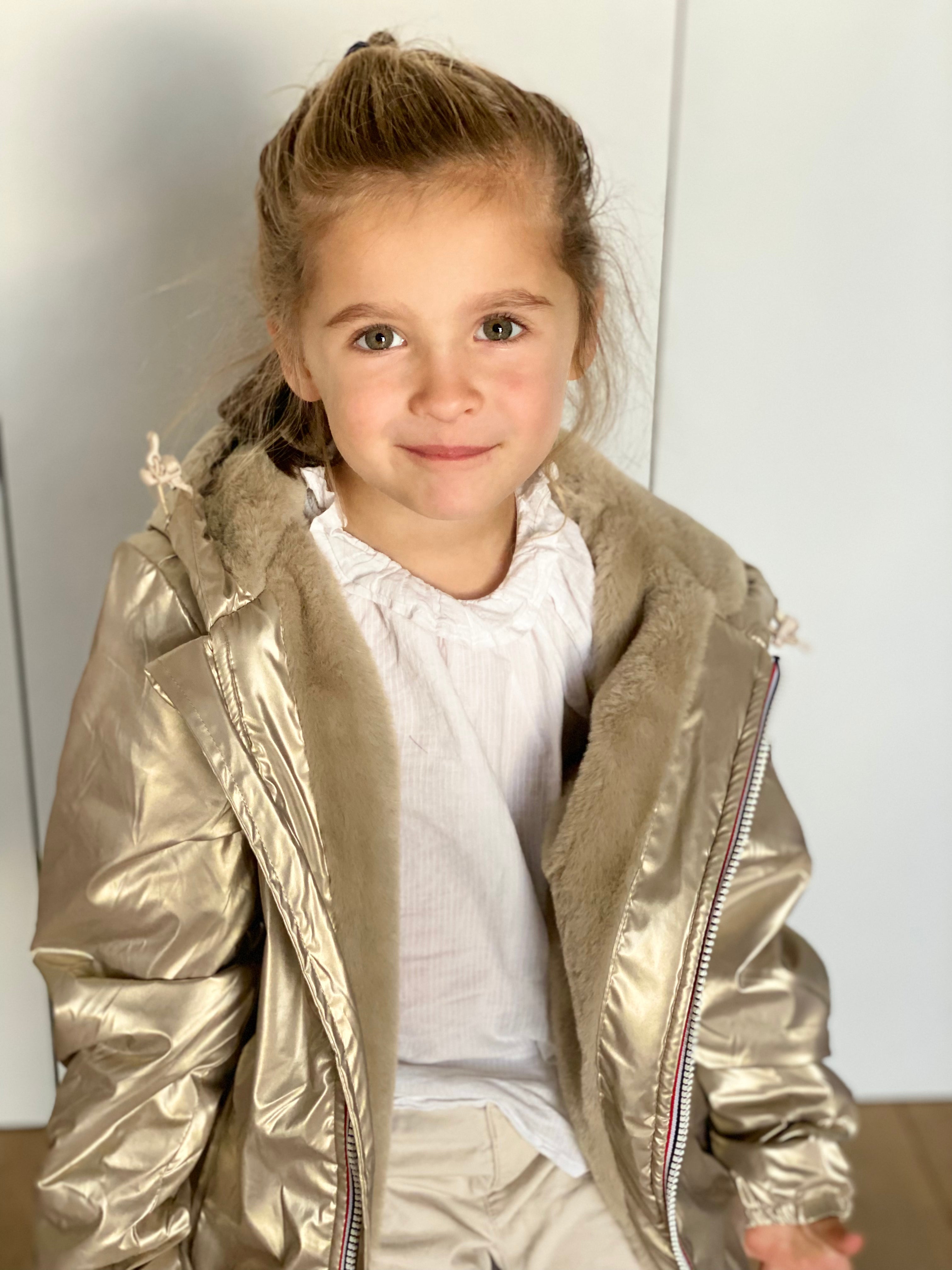 LAURA JO - Parka Imperméable mixte LOUIS.E KIDS fourré - Doré
