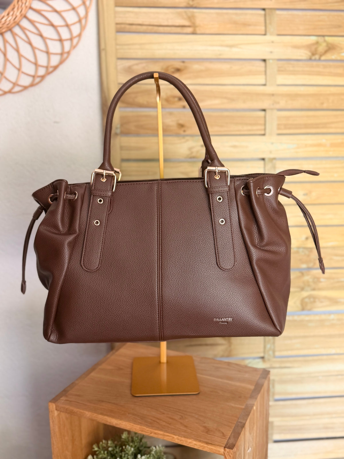 Sac cabas XL simili cuir CLÉA Chocolat