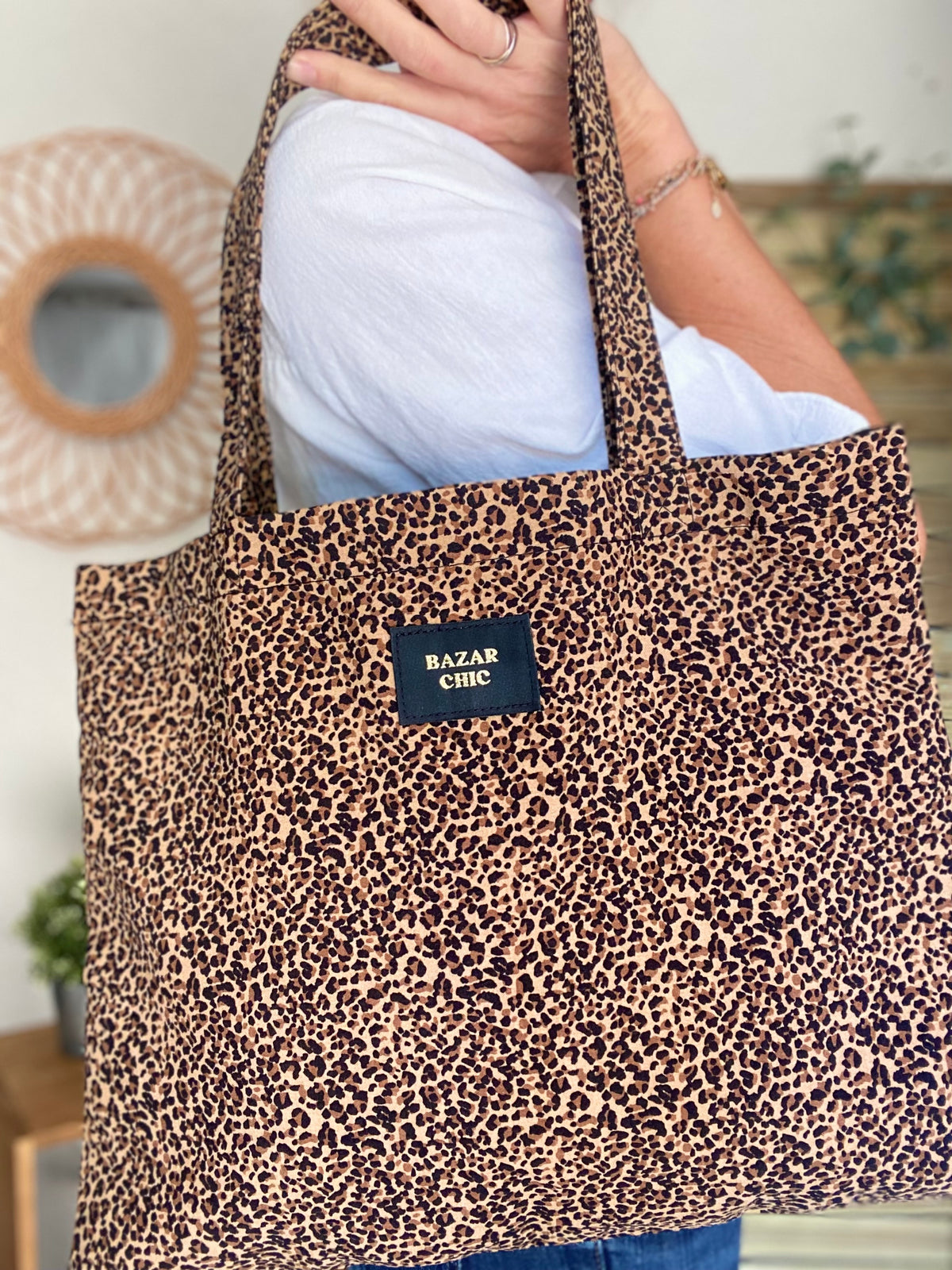 Tote bag LOLA - Motif Léopard 🐆