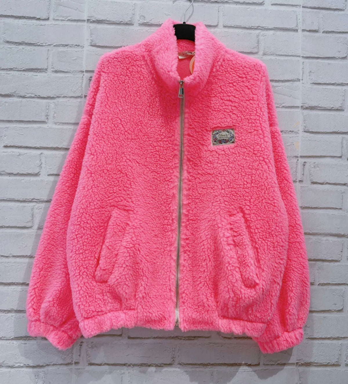 ⚡️ ARRIVAGE • Veste teddy Sherpa zippée LÉONIE Rose bonbon