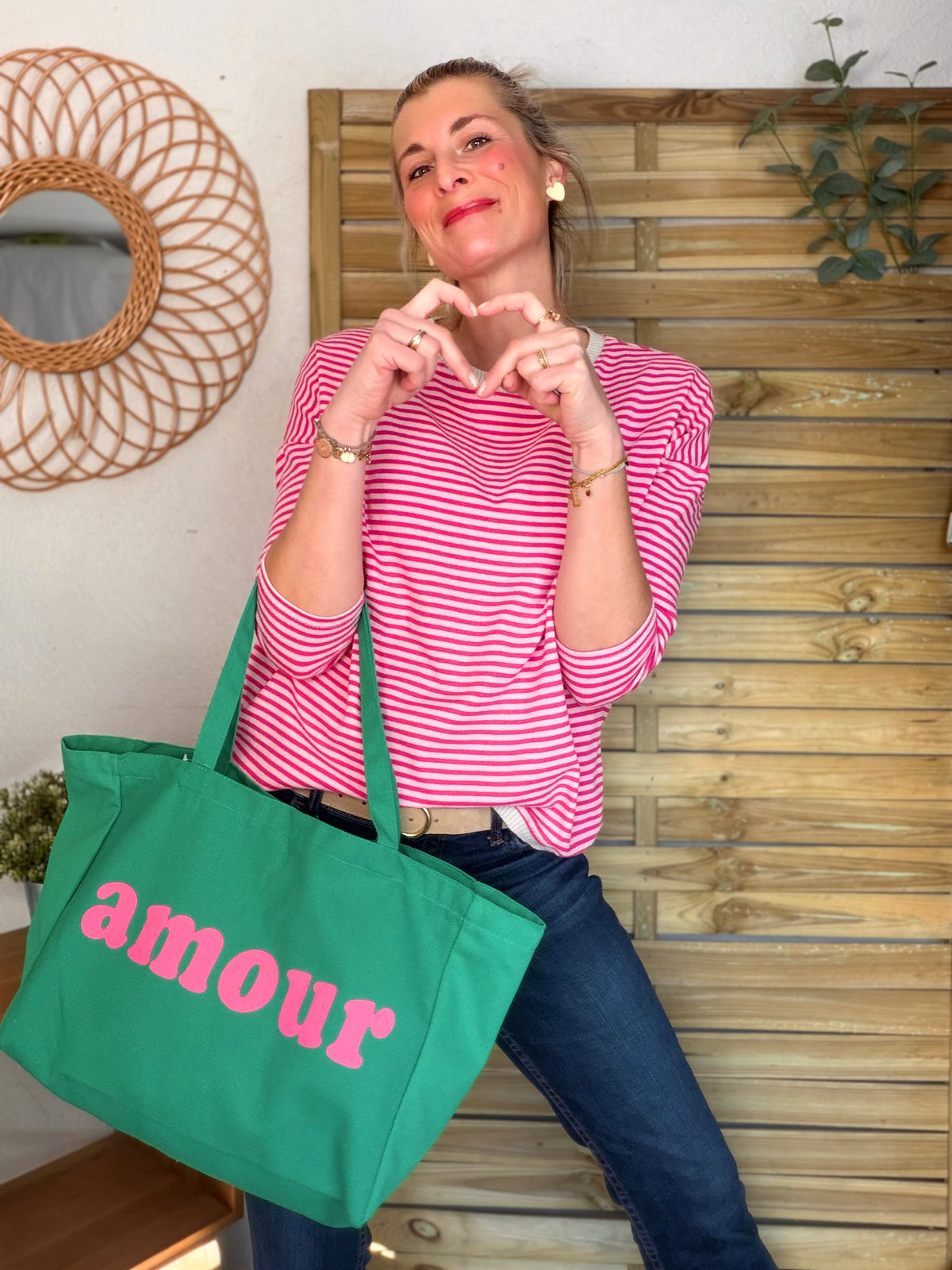 Grand cabas Tote bag uni amour BELLY