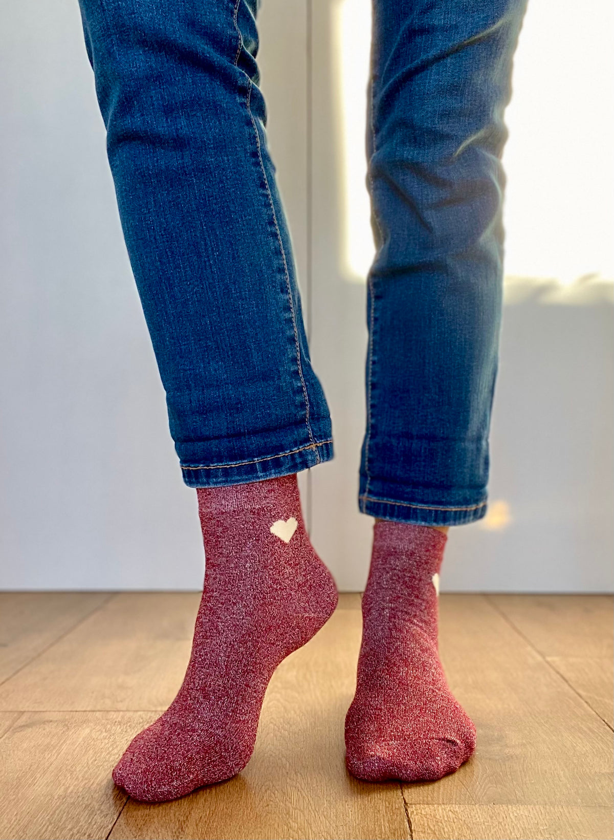 Chaussettes scintillantes glitter ZAHO - Coeur ❤️💛 FIN DE SÉRIE
