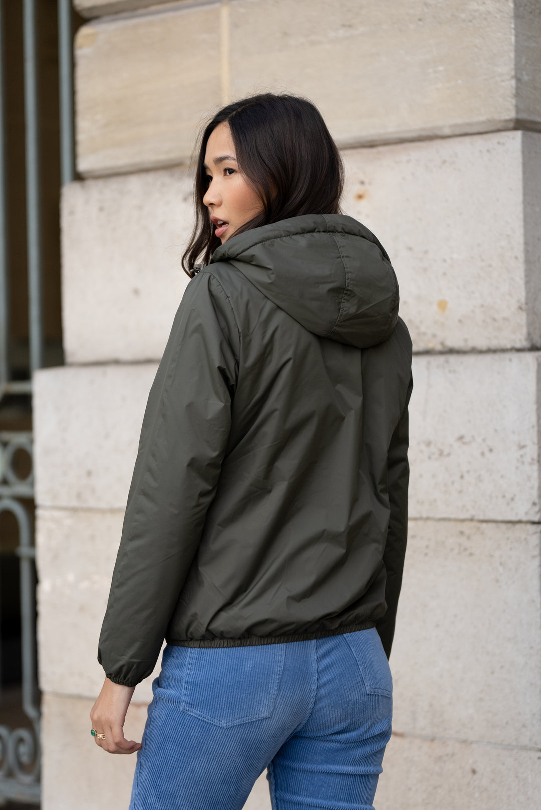 LAURA JO - Parka Imperméable LOUISE COURT fourré - Kaki