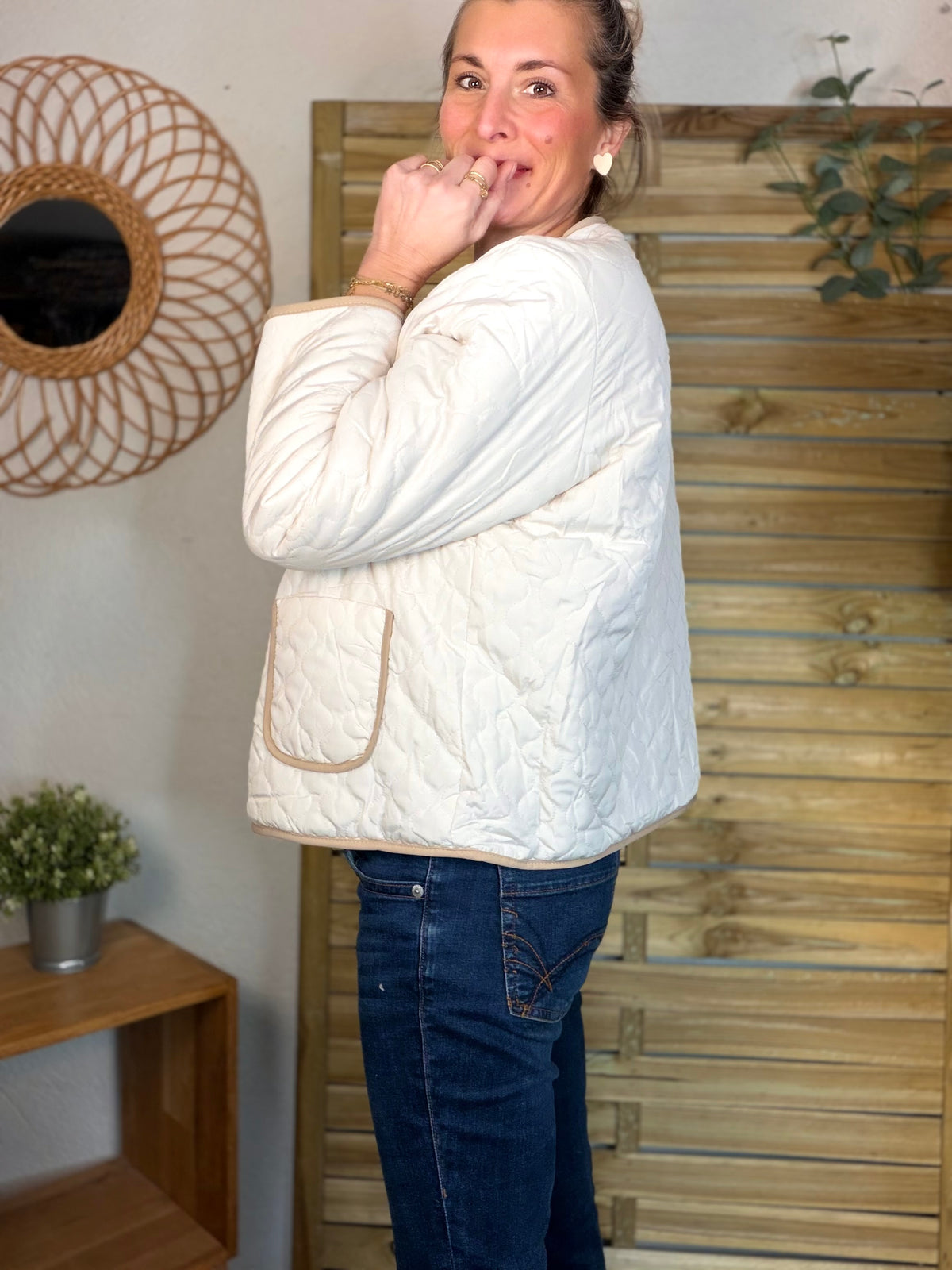 ⚡️ ARRIVAGE - Veste matelassée réversible Sherpa NOÉMIE Beige