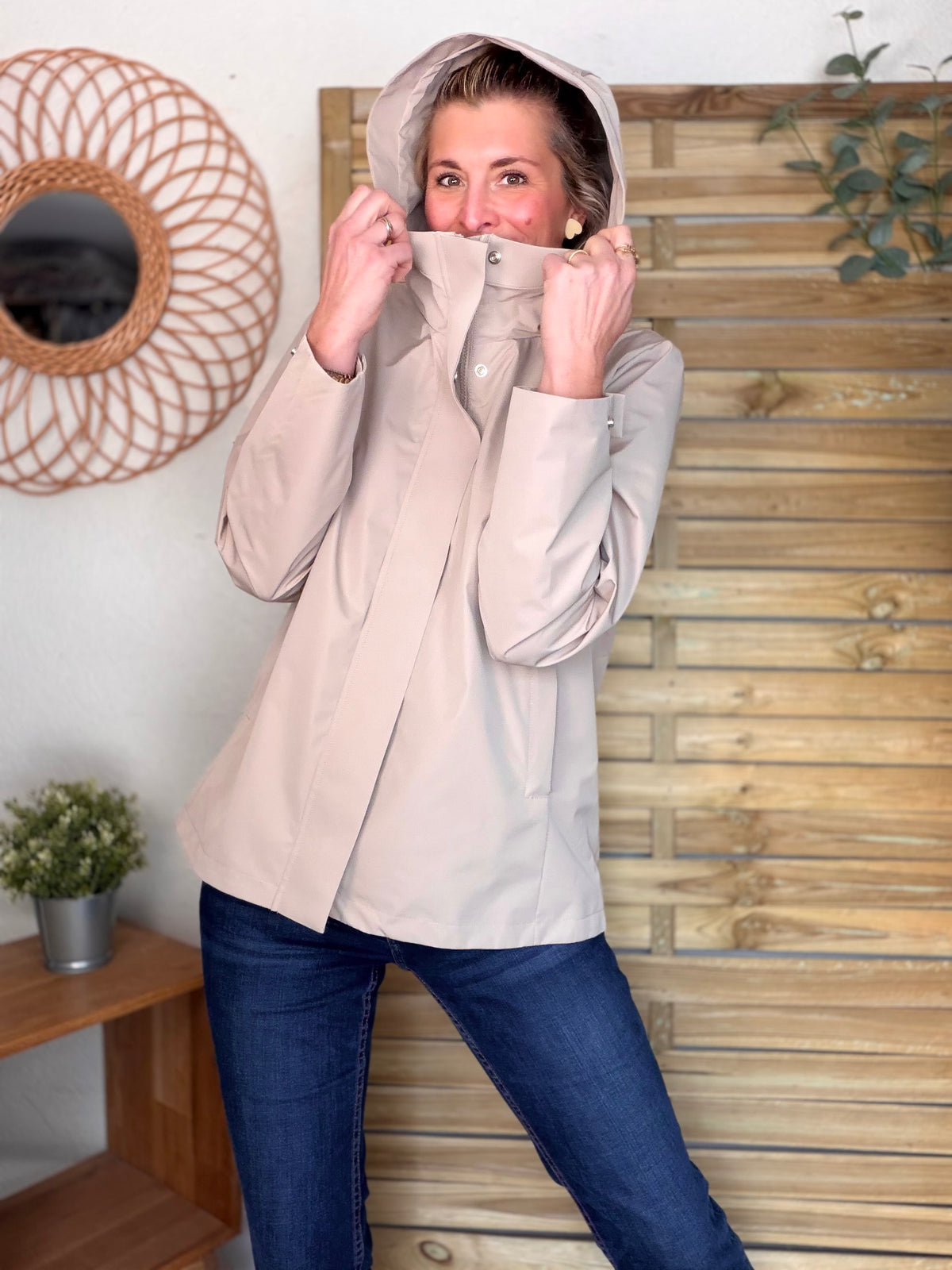 LAURA JO - Imperméable LAURENCE mi-long - Beige • DÉSTOCKAGE