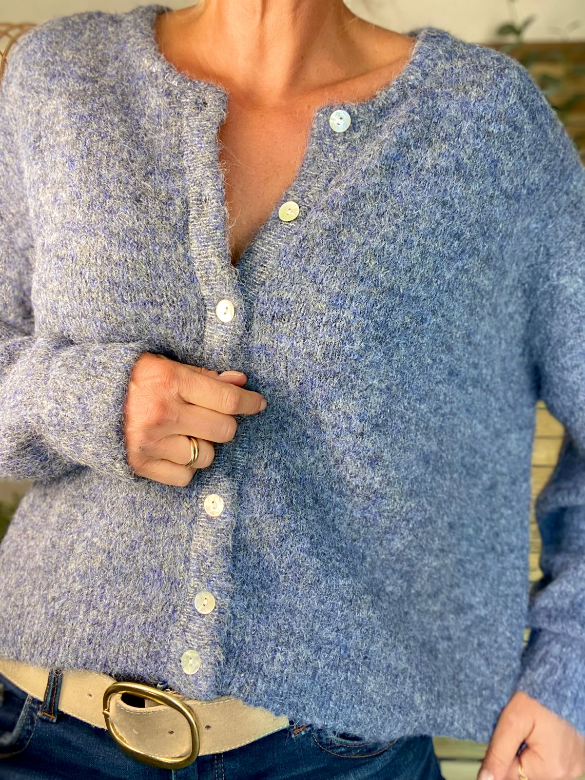 Gilet en maille MERYL - Denim