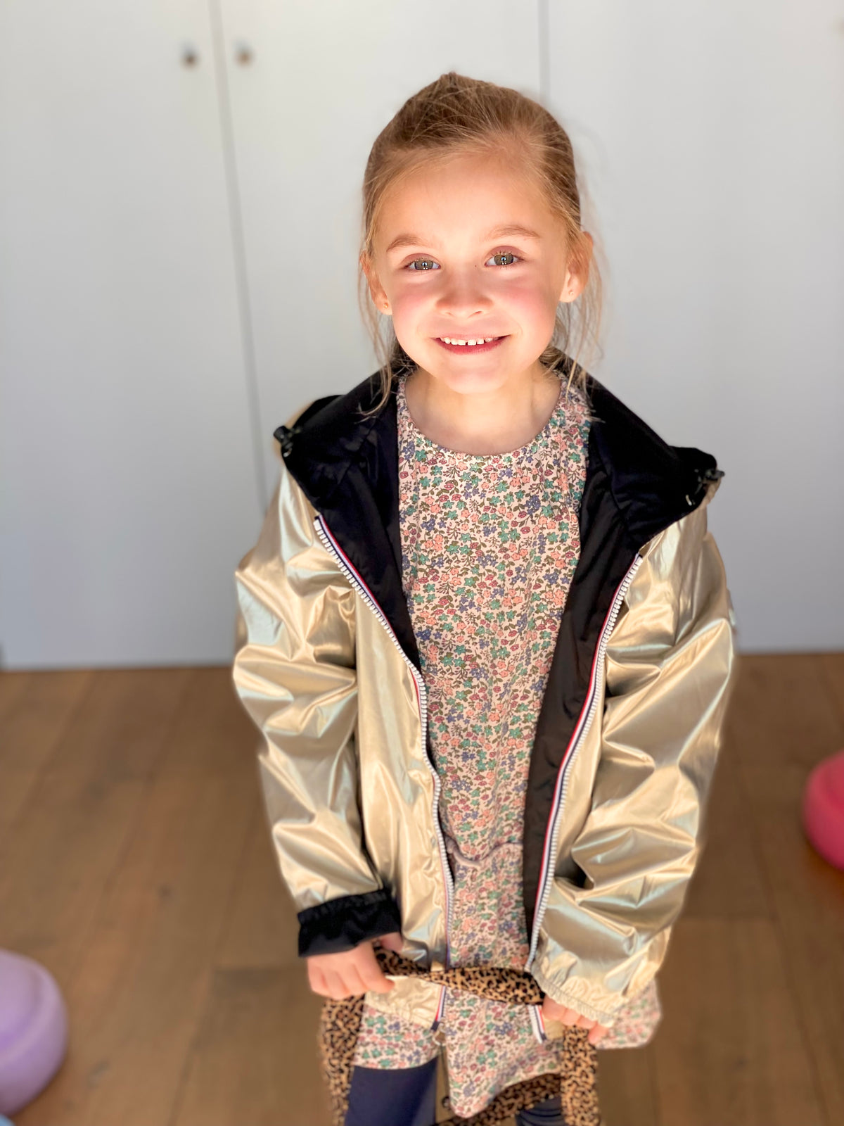 LAURA JO - Imperméable réversible léger GARANCE KIDS enfant (mixte) - Noir / Doré (DÉSTOCKAGE sur Taille 6 ans)