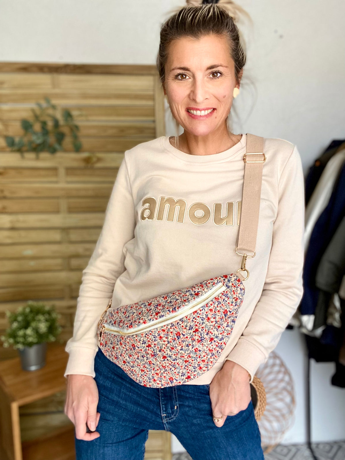 Sac banane XL velours Ciao Boum - IVY - Liberty