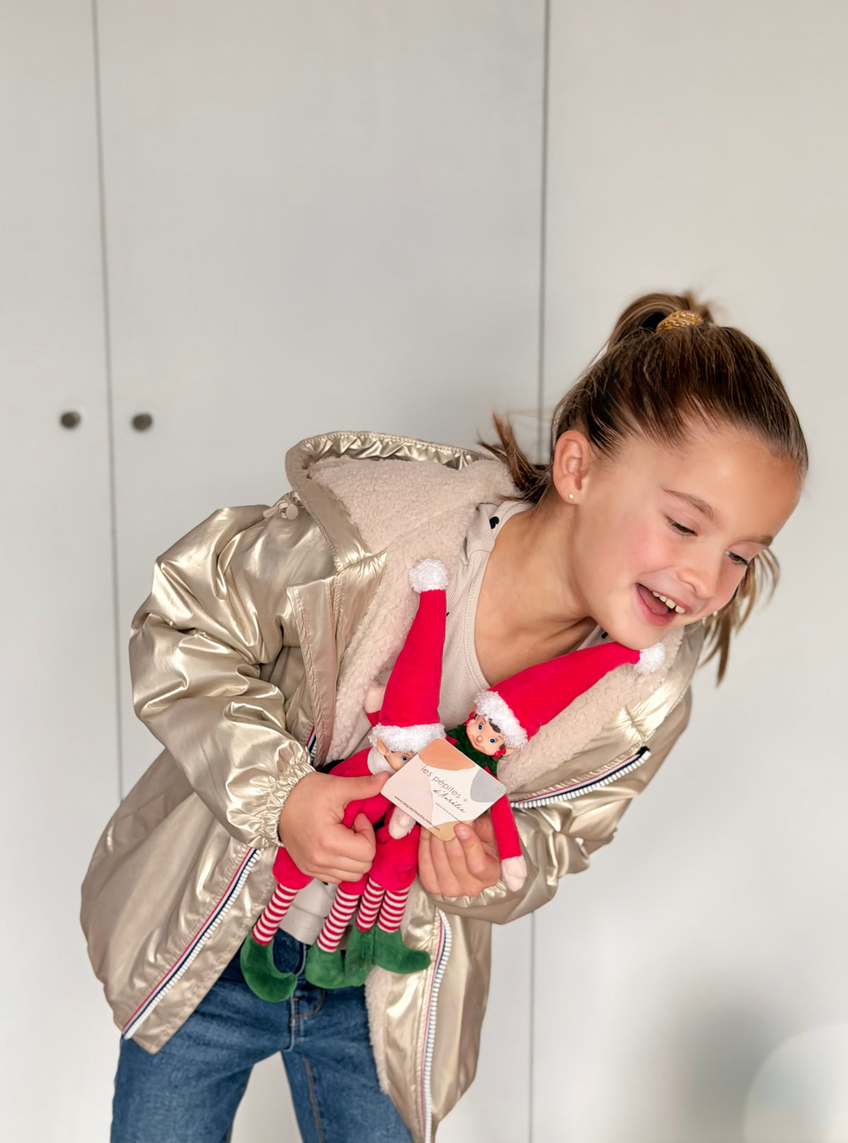 LAURA JO - Parka Imperméable mixte LOUIS.E KIDS Sherpa - Doré