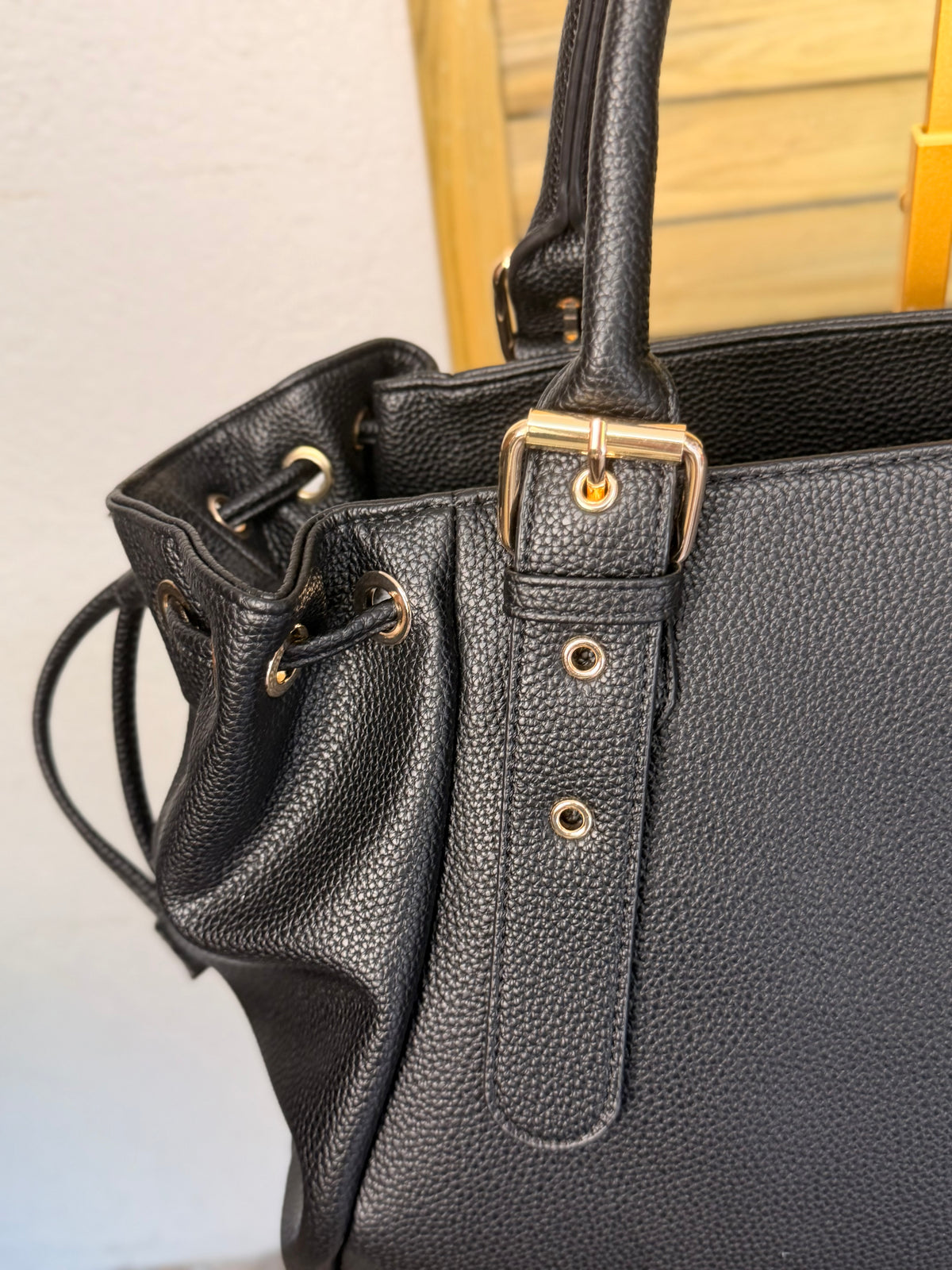 Sac cabas XL simili cuir CLÉA Noir