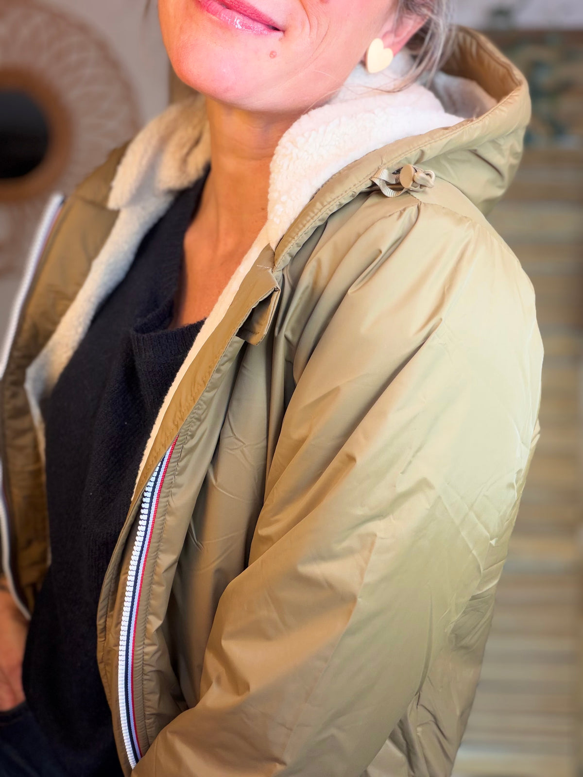 LAURA JO - Parka Imperméable LOUISE COURT sherpa - Camel