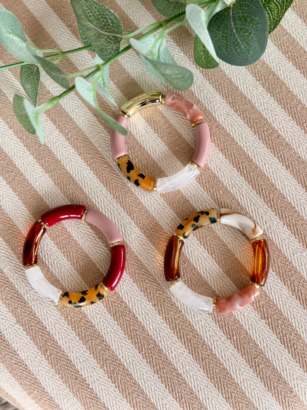 Bracelet jonc élastiqué motif Léo 🐆 ÉMILIA