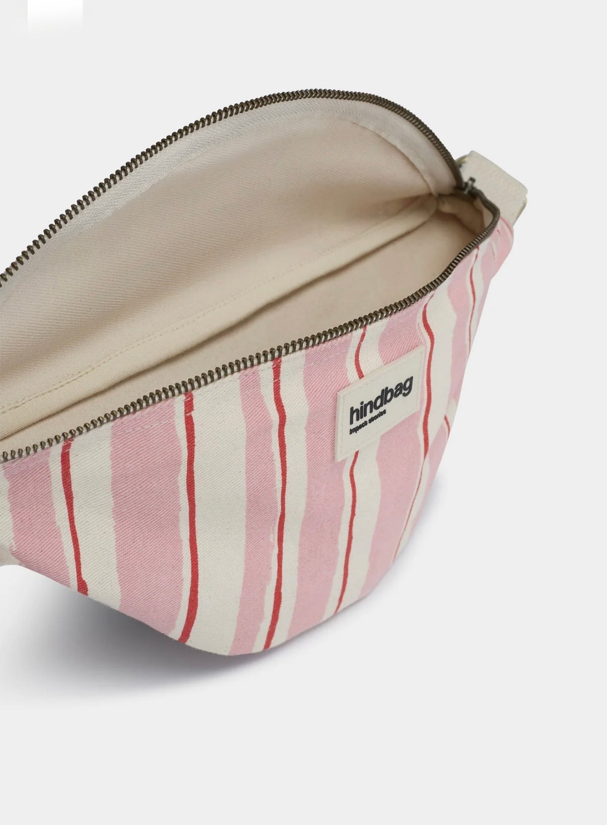 HINDBAG OLIVIA - Sac banane Rayures roses et rouges