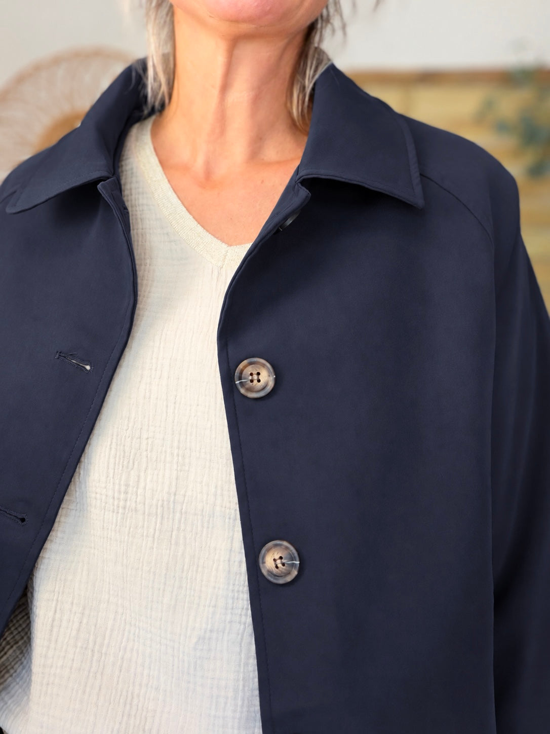 ⚡️ ARRIVAGE • Veste Trench, doublure à carreaux DANA Bleu marine