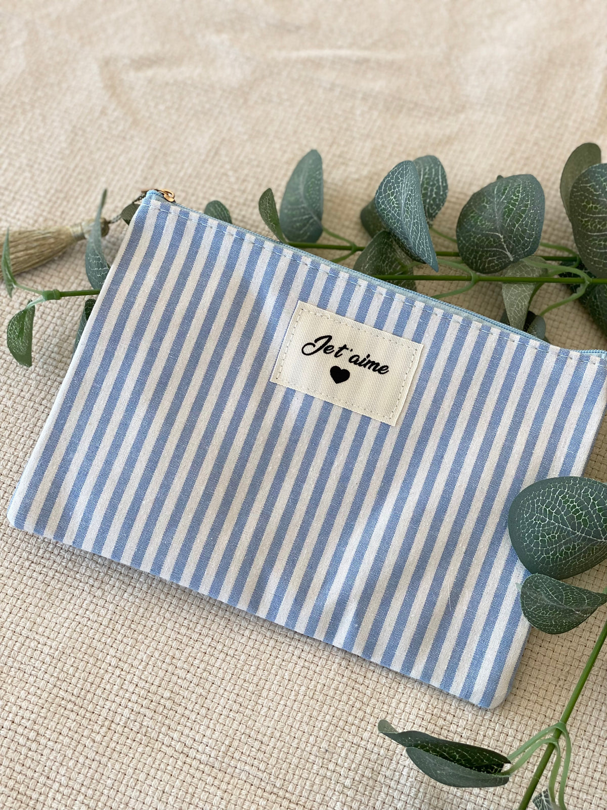 Pochette XL rayée «Je t’aime» - SARAH
