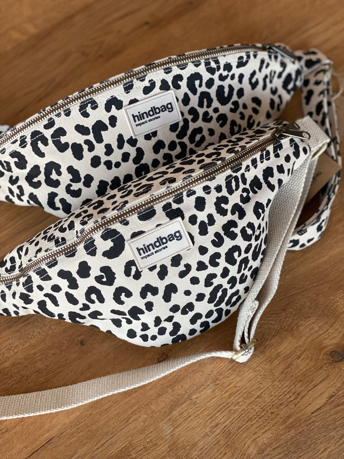 HINDBAG SASHA - Sac banane Léo Écru 🐆🤍