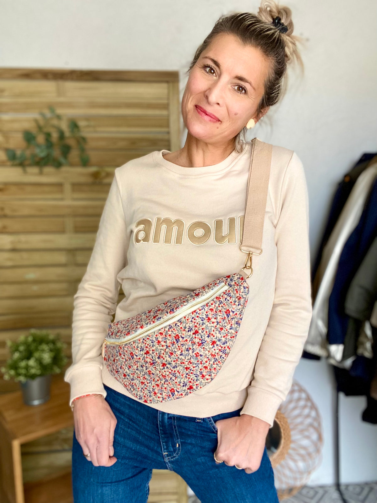Sac banane XL velours Ciao Boum - IVY - Liberty