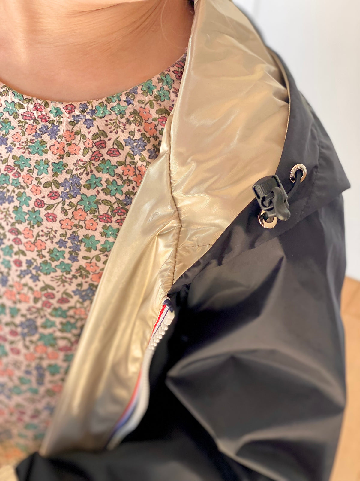 LAURA JO - Imperméable réversible léger GARANCE KIDS enfant (mixte) - Noir / Doré (DÉSTOCKAGE sur Taille 6 ans)
