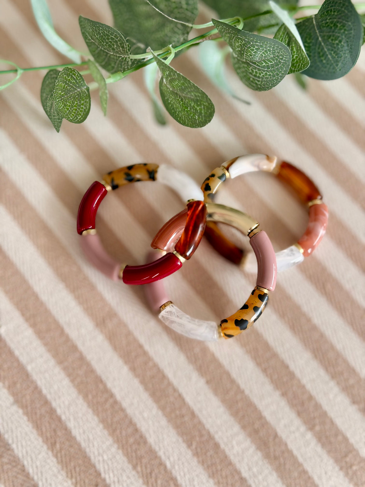 Bracelet jonc élastiqué motif Léo 🐆 ÉMILIA
