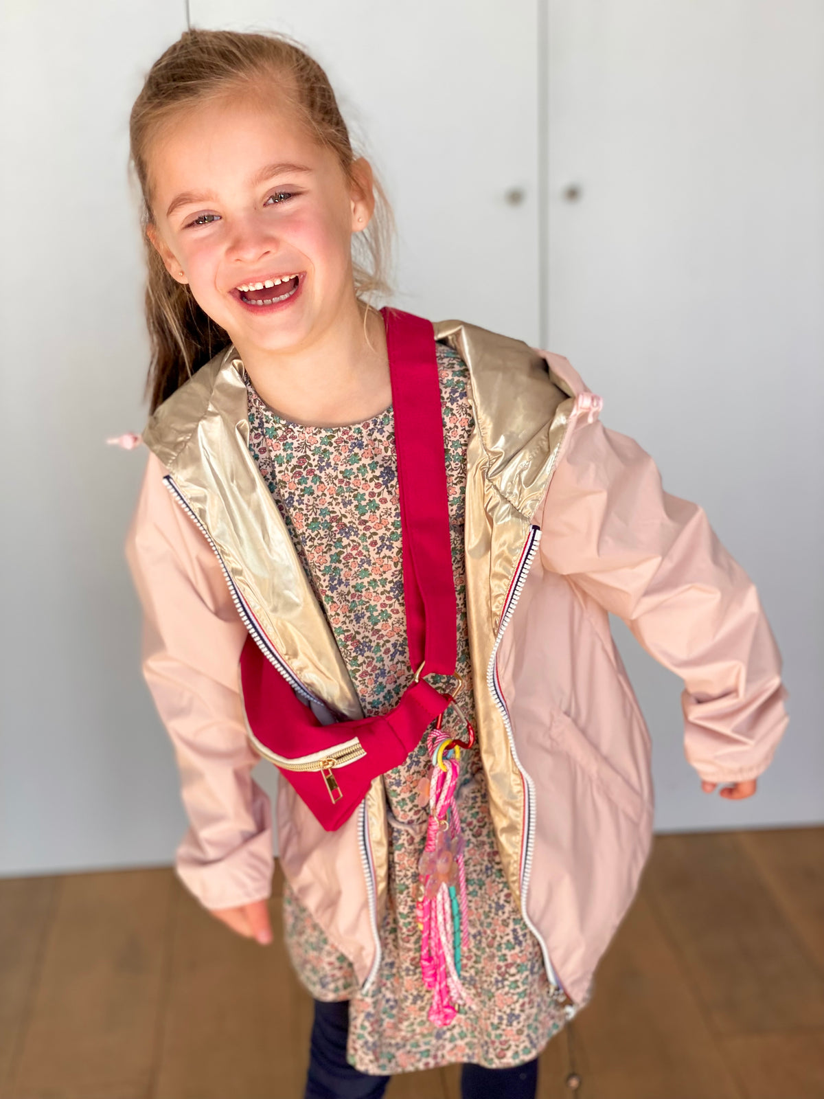 LAURA JO - Imperméable réversible léger GARANCE KIDS enfant (mixte) - Rose / Doré