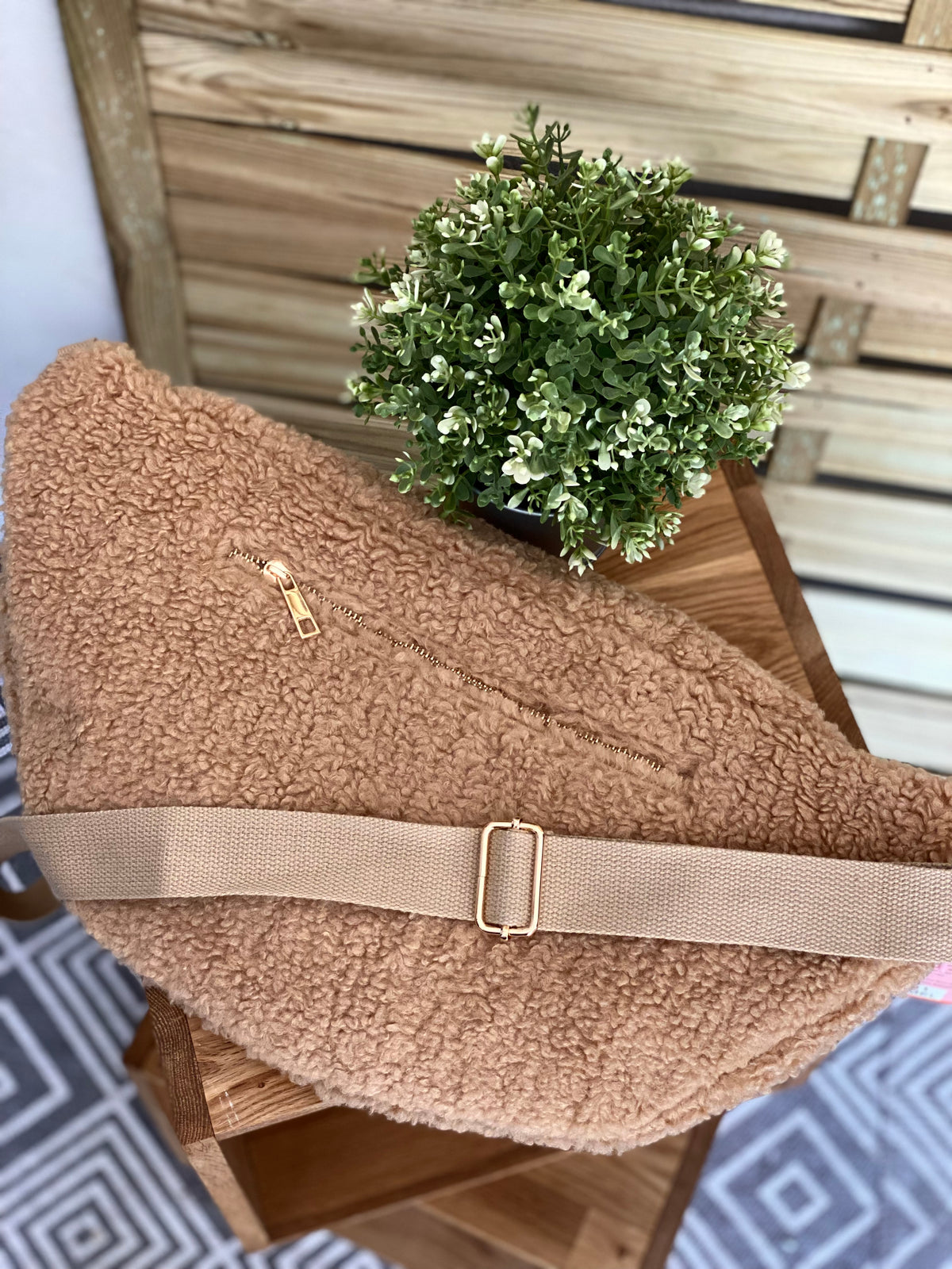 Sac banane XXL Moumoute Ciao Boum CASSIE -  Beige Taupe