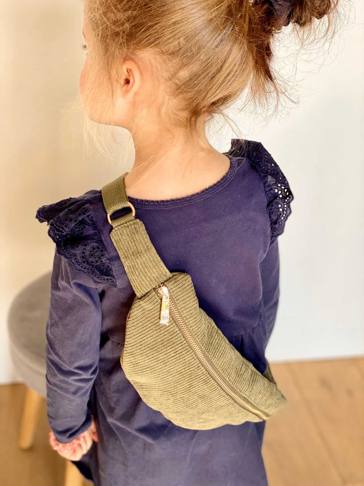 Sac banane M…ini - velours cotelé Ciao Boum - IVY - Kaki