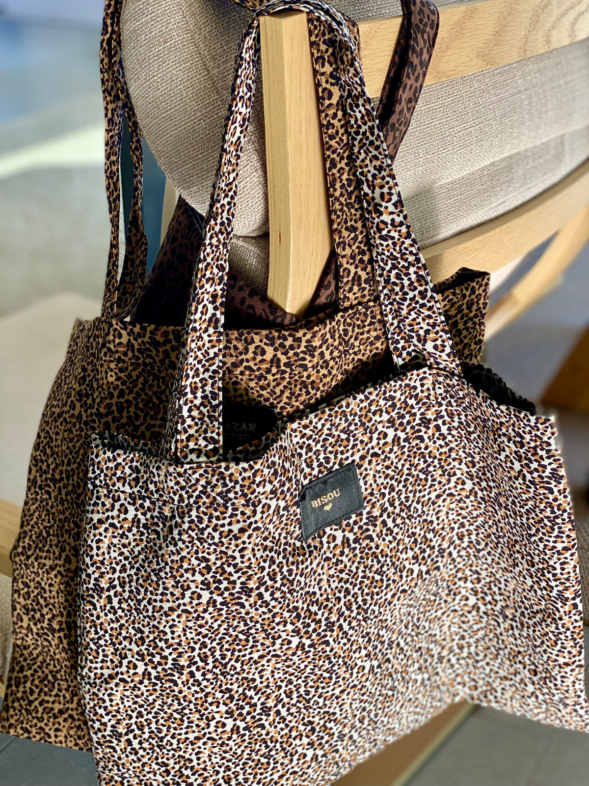 Tote bag LOLA - Motif Léopard 🐆