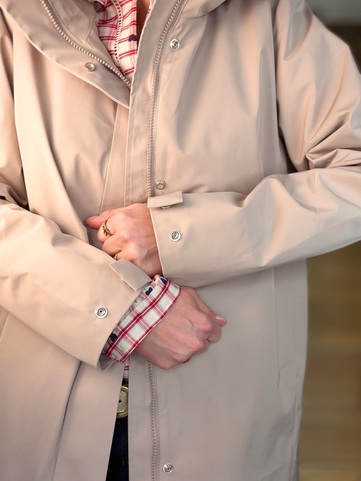 LAURA JO - Imperméable LAURENCE long - Beige • DÉSTOCKAGE