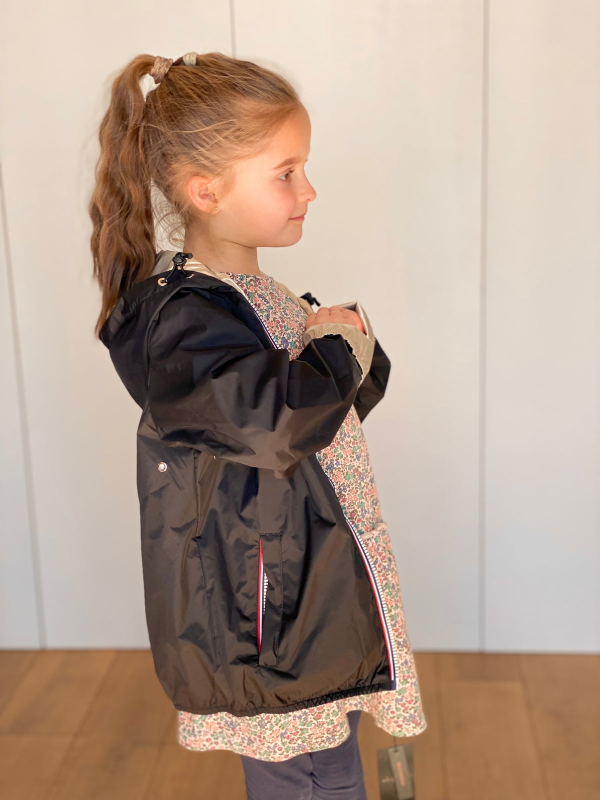 LAURA JO - Imperméable réversible léger GARANCE KIDS enfant (mixte) - Noir / Doré (DÉSTOCKAGE sur Taille 6 ans)